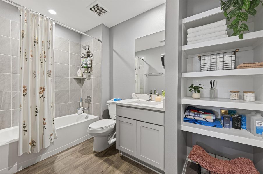 Furnished interior view inside a new home in , Spring (Image 28). Furnished interior view inside a new home in , Spring (Image 28).