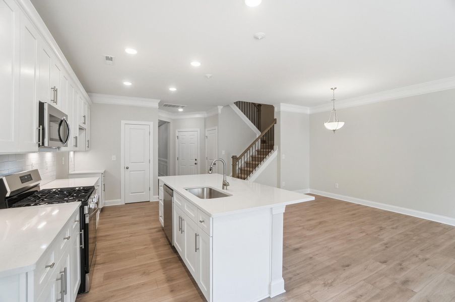 Furnished interior view inside a new home in Harrisburg Village Townhomes, Harrisburg (Image 11).