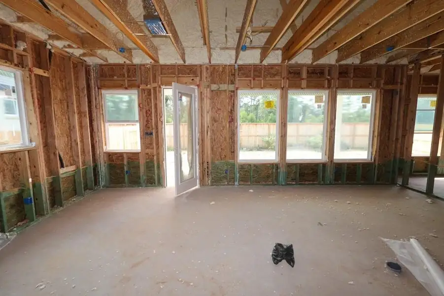 In-progress construction of a new home in Grand Central Park 55' Homesites, Conroe, TX (Image 6).