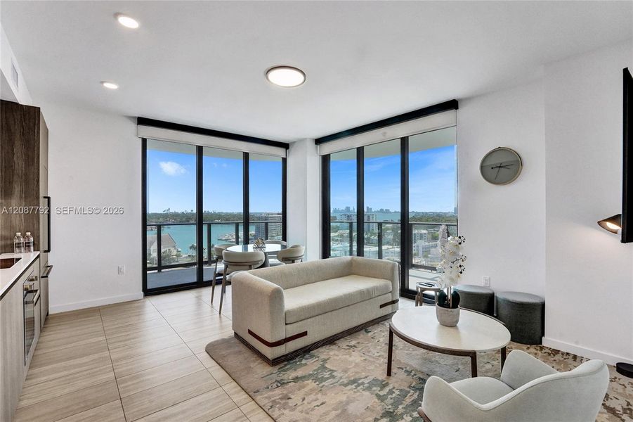 Furnished interior view inside a new home in , Miami (Image 7). Furnished interior view inside a new home in , Miami (Image 7).
