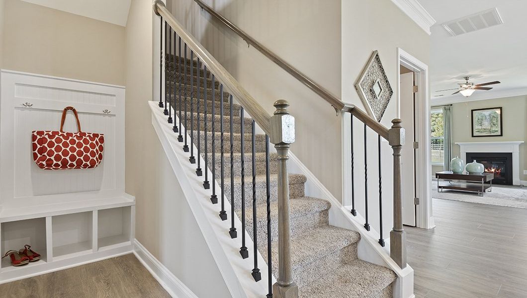 Representative furnished interior of a home built from the WINDSOR by D.R. Horton in Whitehawk Meadows, Travelers Rest (Image 17).