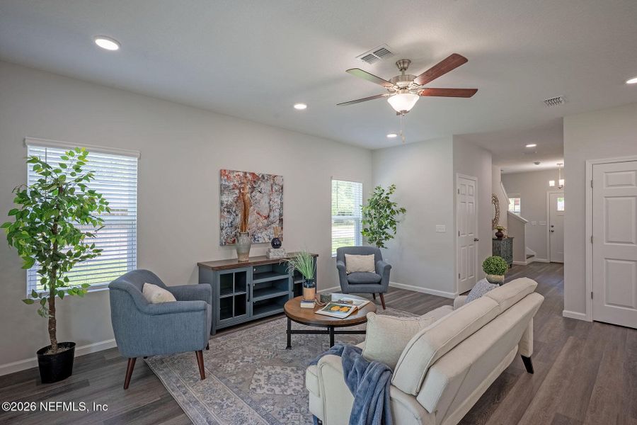 Furnished interior view inside a new home in , Jacksonville (Image 13). Furnished interior view inside a new home in , Jacksonville (Image 13).