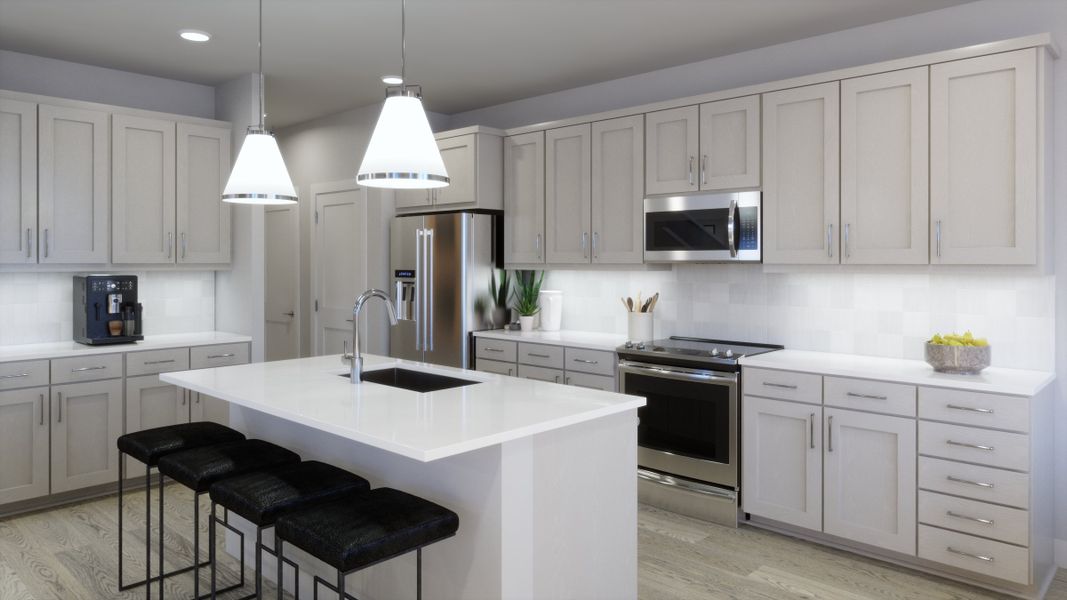 Furnished interior view inside a new home in Freedom at Anthem, Kyle (Image 4).