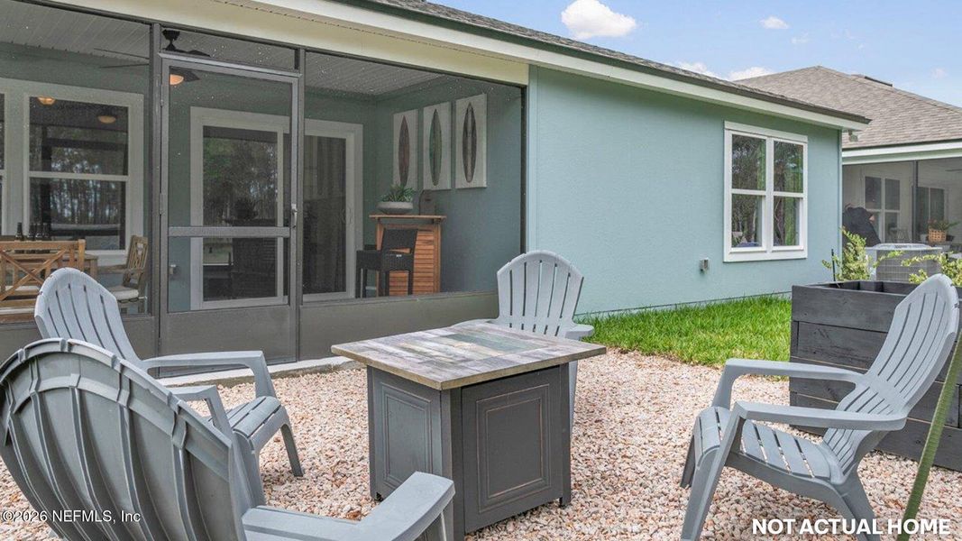 Exterior details and patio area of a home in Sawmill Branch, Palm Coast (Image 23).