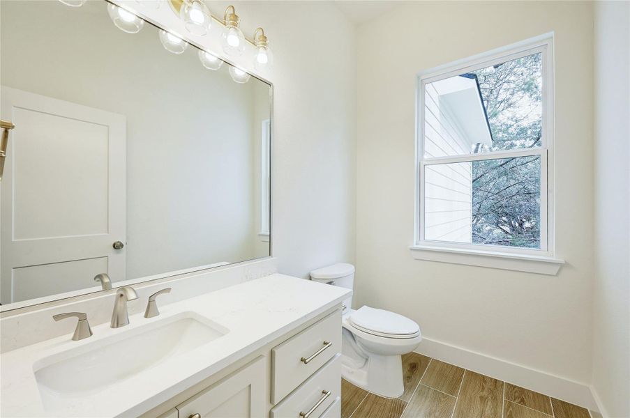 half bath off living room