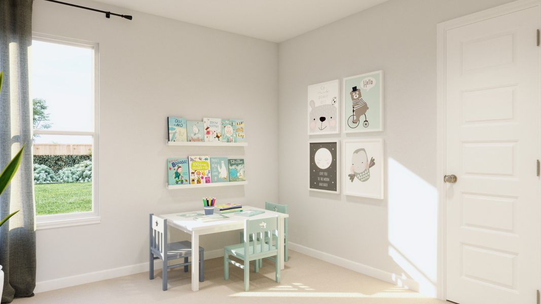 Representative furnished interior of a home built from the The Wildflower by Legend Homes in Granger Pines, Conroe (Image 15).