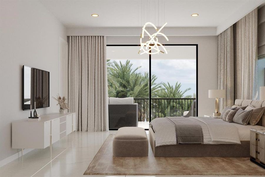 Furnished interior view inside a new home in , Tampa (Image 6).