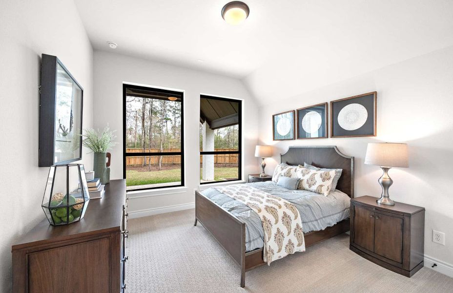 Representative furnished interior of a home built from the 3546 by Ravenna Homes in The Woodlands Hills 65′, Willis (Image 50).