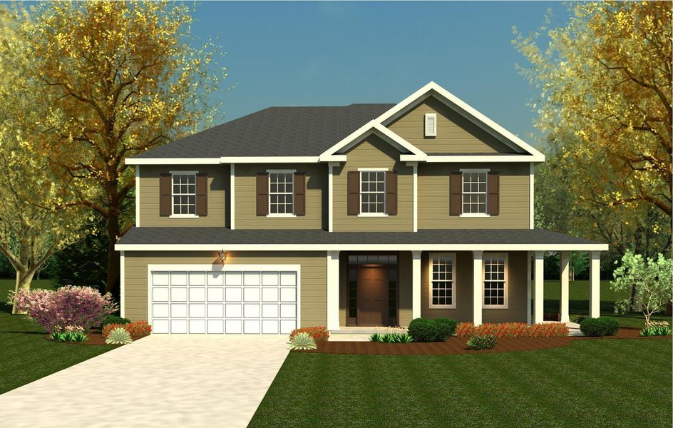 3028-Hemingway Elev A With Opt. Side Porch