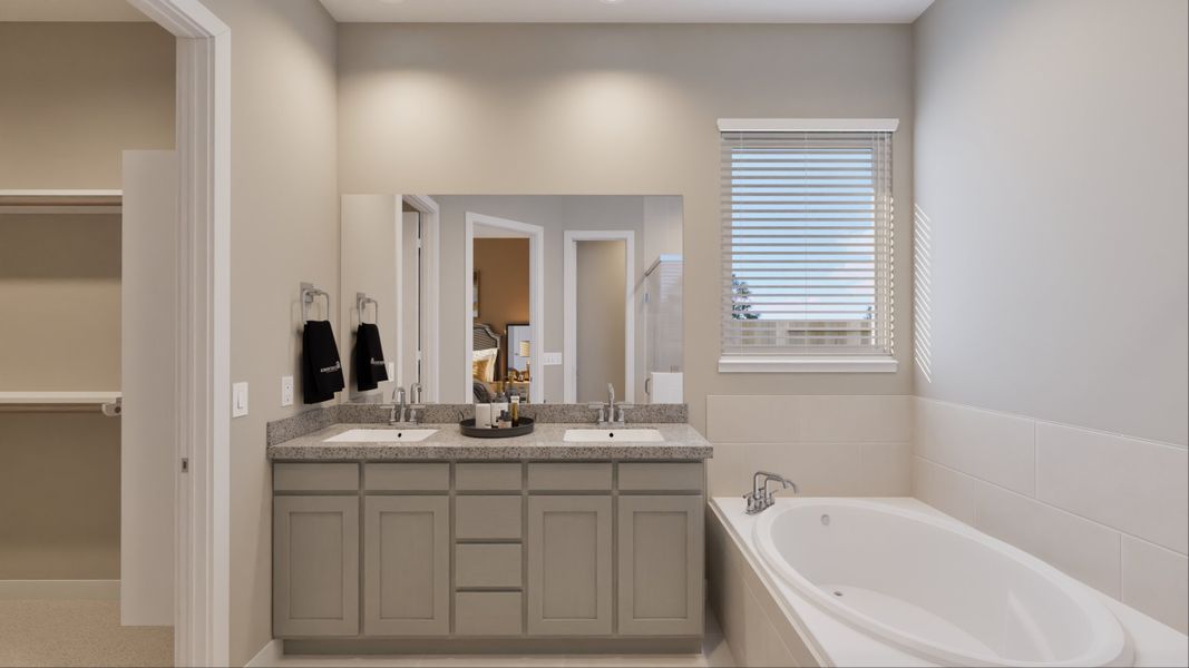 Representative furnished interior of a home built from the Shiner by Tricoast Homes in Sunterra 40, Katy (Image 19). Representative furnished interior of a home built from the Shiner by Tricoast Homes in Sunterra 40, Katy (Image 19).