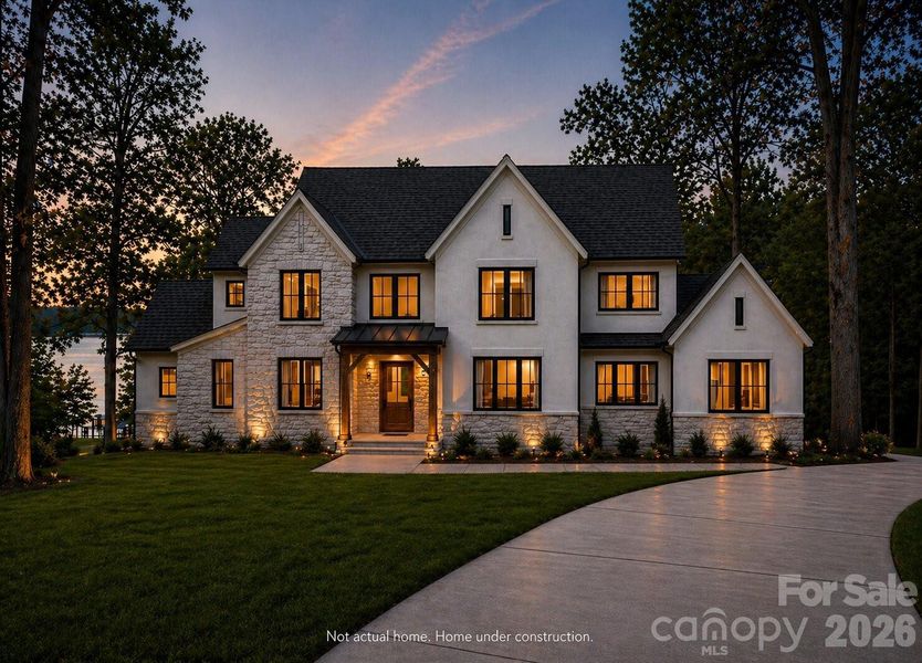 Front exterior of a new home in , Mooresville, NC, highlighting curb appeal (Image 2). Front exterior of a new home in , Mooresville, NC, highlighting curb appeal (Image 2).