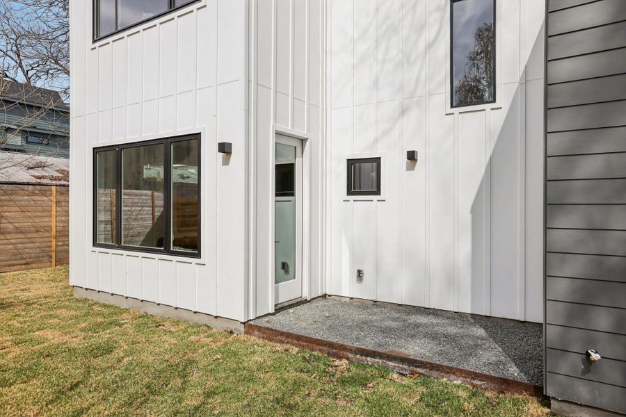 Exterior details and patio area of a home in , Austin (Image 23).