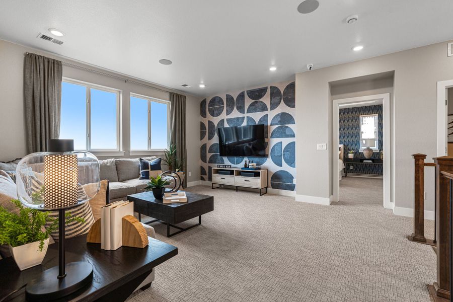 Furnished interior view inside a new home in Trailstone, Arvada (Image 27).