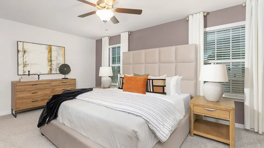 Furnished interior view inside a new home in Reedy Creek Preserve, Charlotte (Image 13).