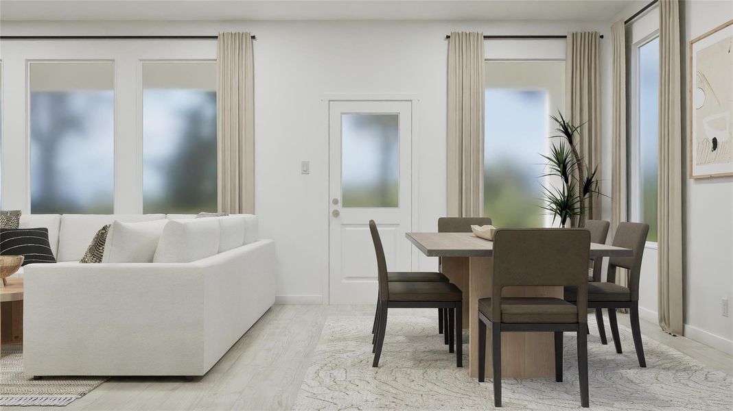 Furnished interior view inside a new home in Sunterra, Katy (Image 10).