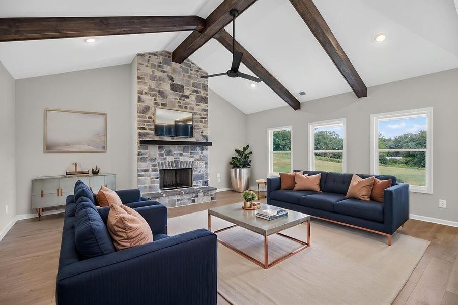 Furnished interior view inside a new home in Blackwelder Bluff, Bowdon (Image 6).