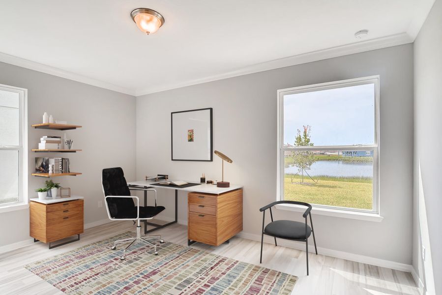 Furnished interior view inside a new home in Acuera Estates, Apopka (Image 8). Furnished interior view inside a new home in Acuera Estates, Apopka (Image 8).