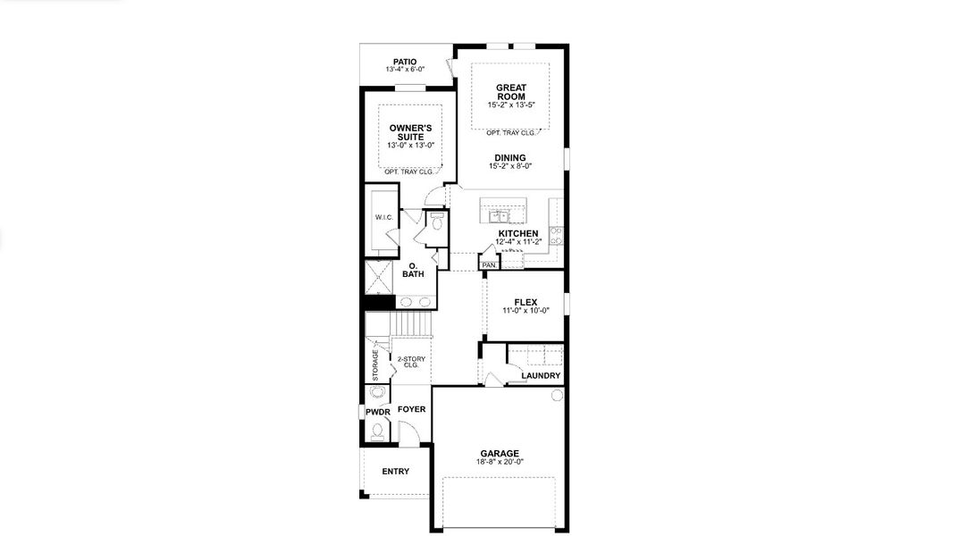 2D floor plan layout of this home in Southpointe, Palmetto, FL (Image 5).