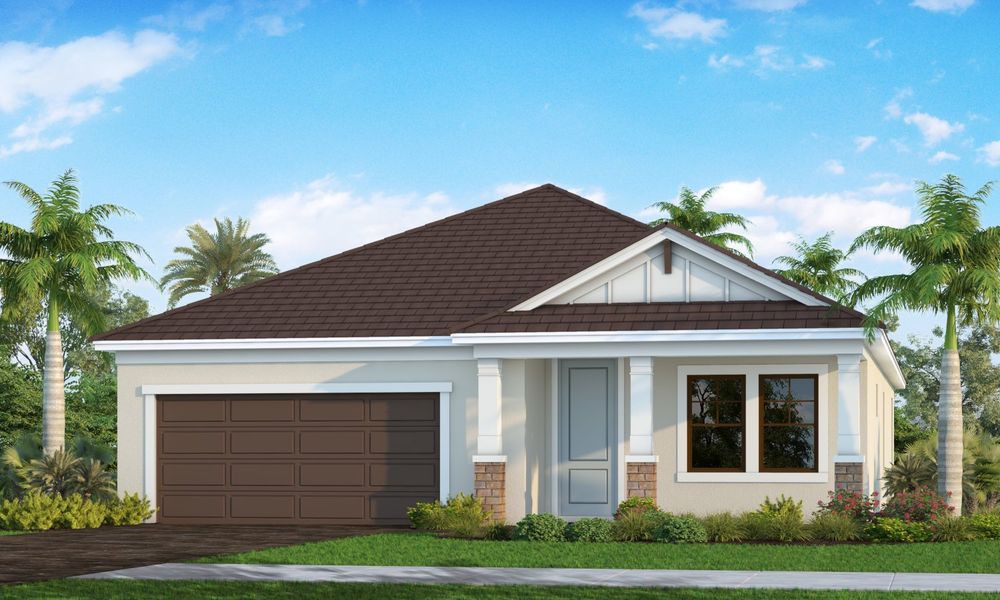 Representative exterior photo of a completed home built from the Applause by Neal Communities in Palm Grove, Bradenton, FL (Image 26). Representative exterior photo of a completed home built from the Applause by Neal Communities in Palm Grove, Bradenton, FL (Image 26).