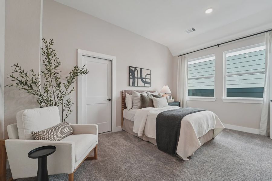 Representative furnished interior of a home built from the Versailles by Chesmar Homes in Bridgeland Chateau, Cypress (Image 9).
