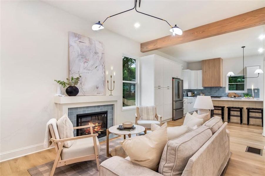 Furnished interior view inside a new home in , Atlanta (Image 5). Furnished interior view inside a new home in , Atlanta (Image 5).