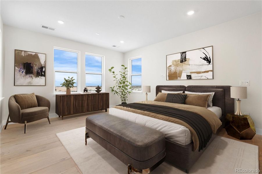 Furnished interior view inside a new home in Autograph at Lyric, Lone Tree (Image 17).