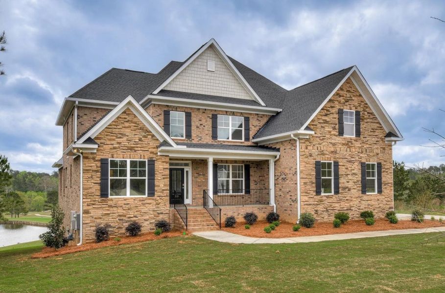 Front exterior of a new home in Mount Vintage, North Augusta, SC, highlighting curb appeal (Image 21).