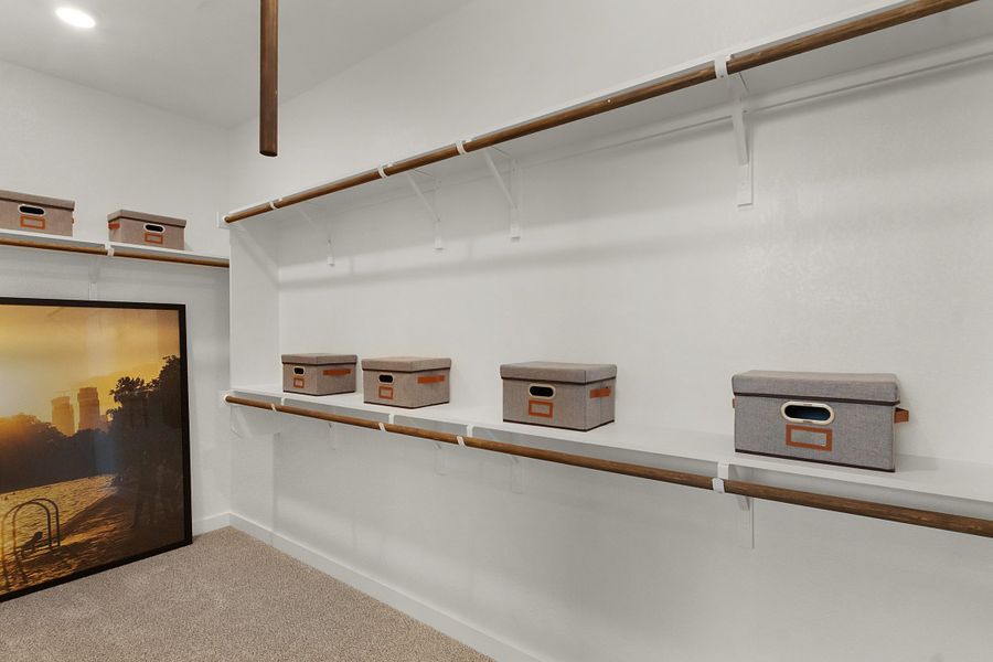 Representative interior finishes for a home built from the Austin – 45′ Lot by Chesmar Homes in Bridgeland, Cypress (Image 19).