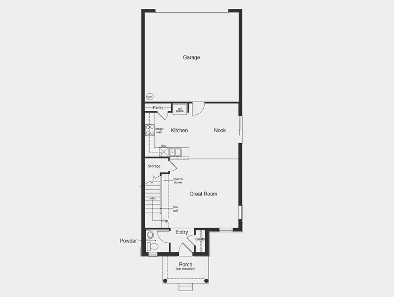 2D floor plan layout for the 1573 by KB Home in Cypress Bluff I, Groveland, FL (Image 3).