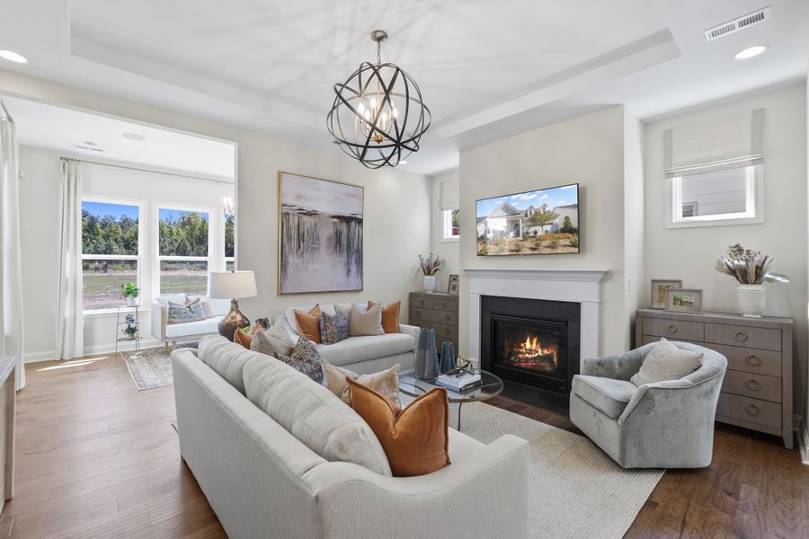 Representative furnished interior of a home built from the Presley by Taylor Morrison in River Falls, Tega Cay (Image 15).