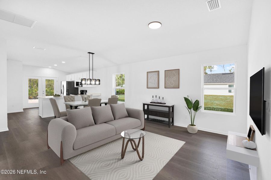 Furnished interior view inside a new home in , East Palatka (Image 5). Furnished interior view inside a new home in , East Palatka (Image 5).