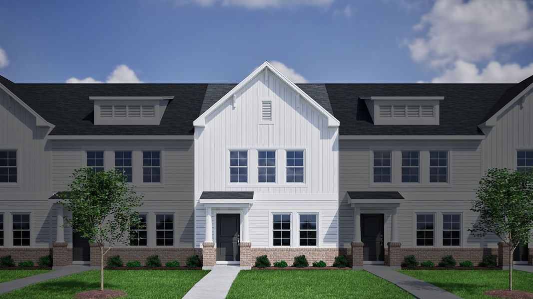 Front exterior of a new home in Astoria, Columbia, SC, highlighting curb appeal (Image 1). Front exterior of a new home in Astoria, Columbia, SC, highlighting curb appeal (Image 1).