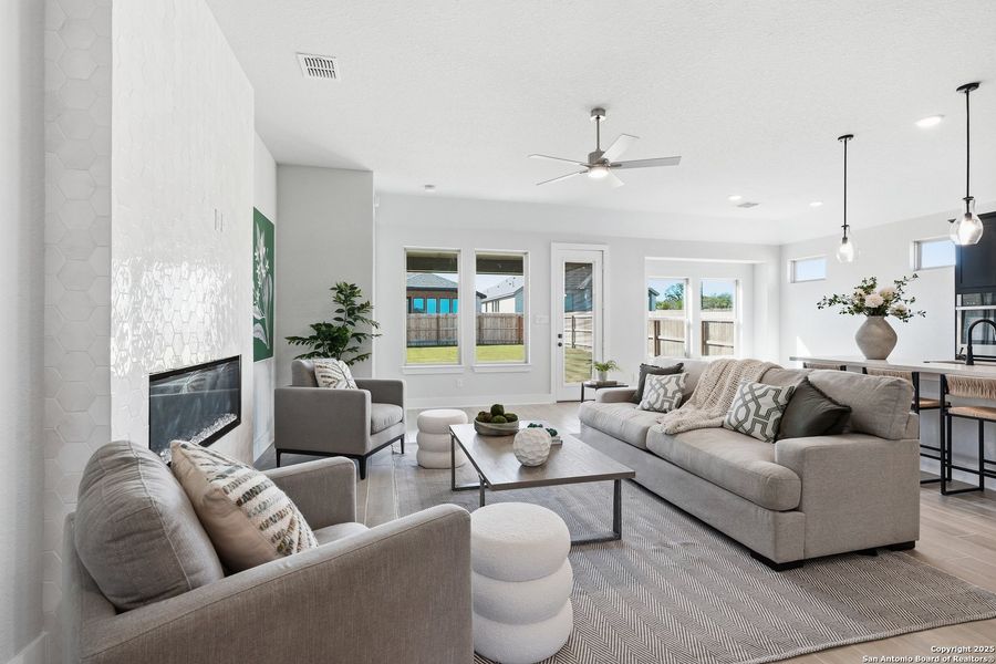 Furnished interior view inside a new home in Alsatian Oaks, Castroville (Image 4).