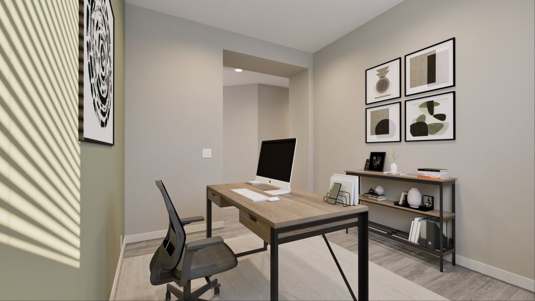 Representative furnished interior of a home built from the Austin by Tricoast Homes in Sunterra 40, Katy (Image 23).