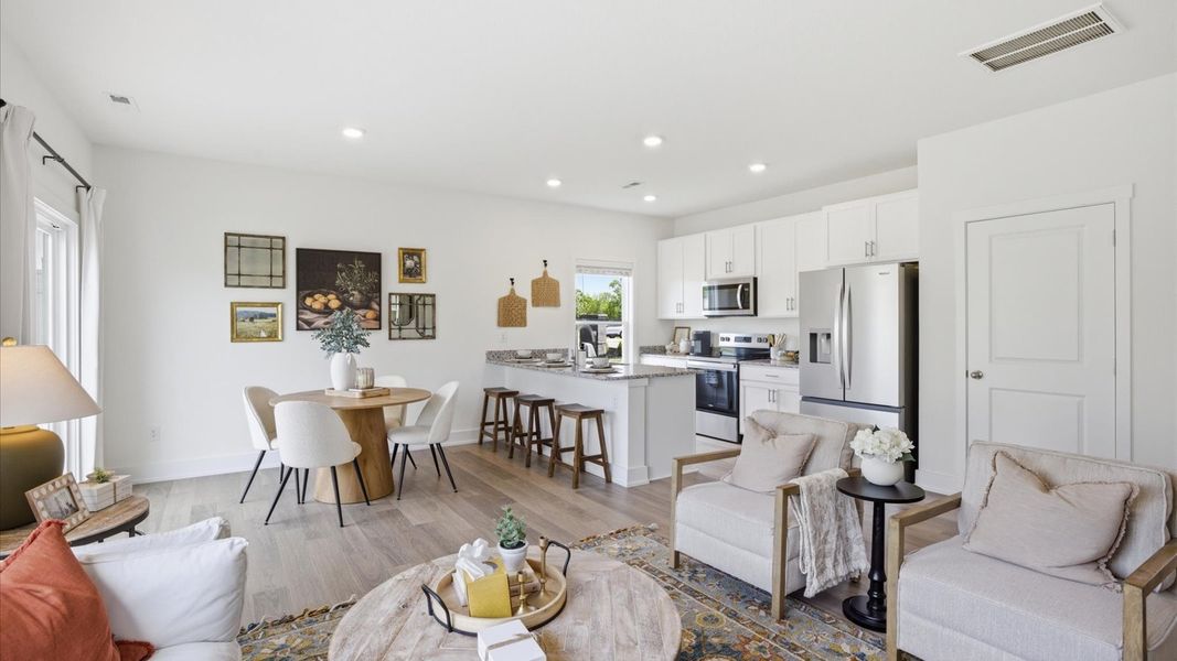 Furnished interior view inside a new home in Macon Townhomes, Seymour (Image 4).