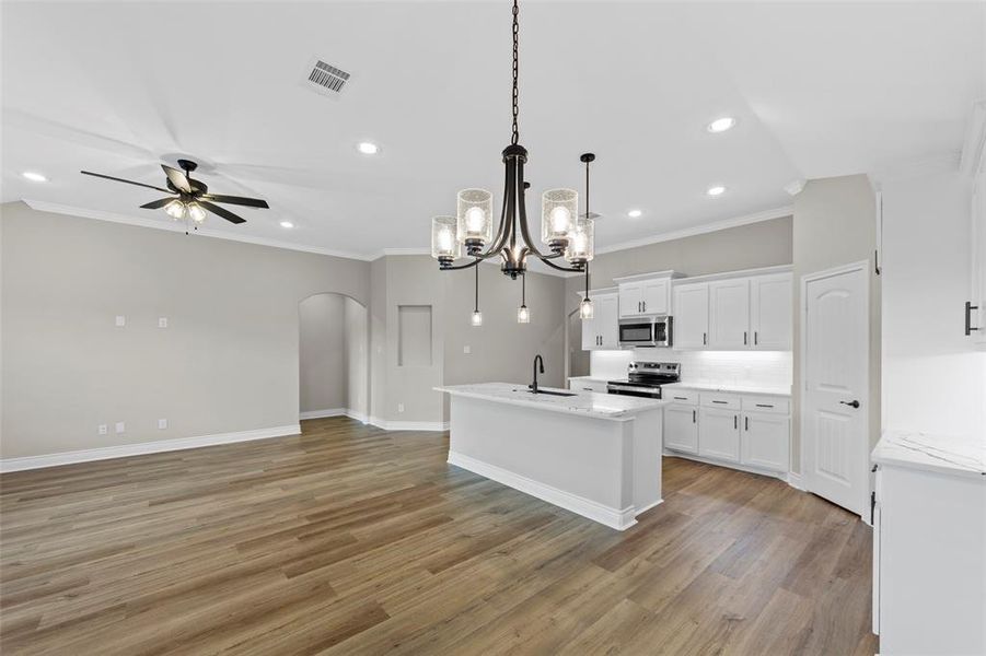 Furnished interior view inside a new home in , Greenville (Image 4). Furnished interior view inside a new home in , Greenville (Image 4).