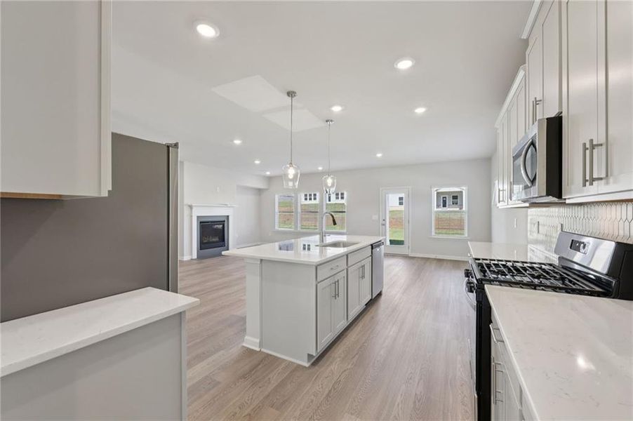 Furnished interior view inside a new home in Parkside at Grayson, Grayson (Image 16).