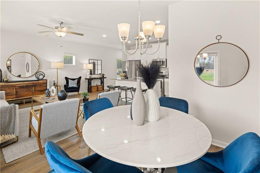 Furnished interior view inside a new home in Sandtown Falls, Atlanta (Image 7). Furnished interior view inside a new home in Sandtown Falls, Atlanta (Image 7).