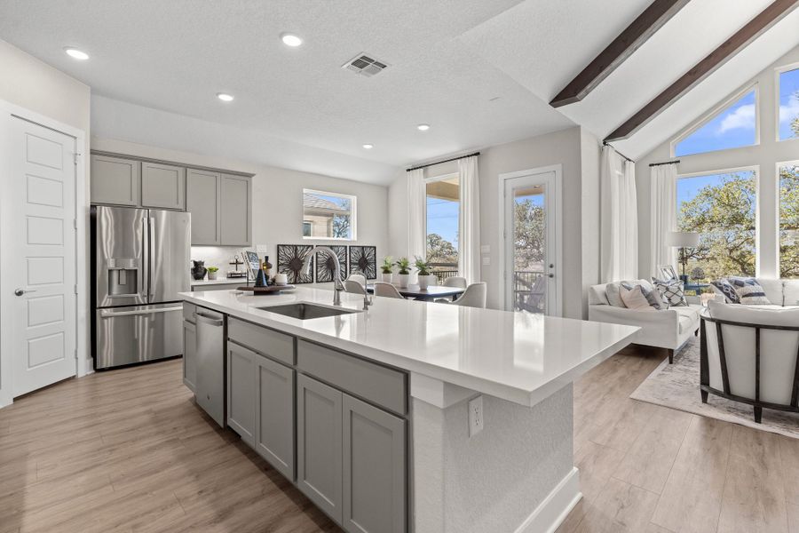 Furnished interior view inside a new home in Esperanza – New Phase Now Selling, Boerne (Image 17). Furnished interior view inside a new home in Esperanza – New Phase Now Selling, Boerne (Image 17).