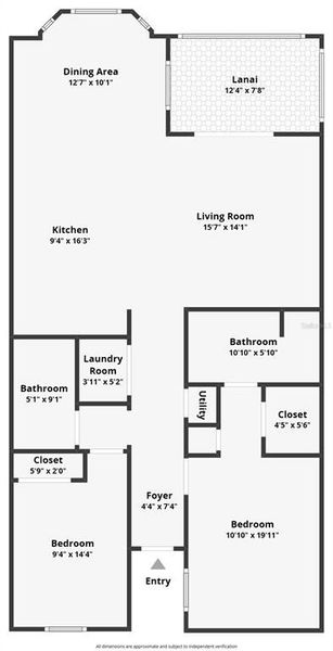2D floor plan layout of this home in Wellen Park Golf & Country Club, Venice, FL (Image 5).
