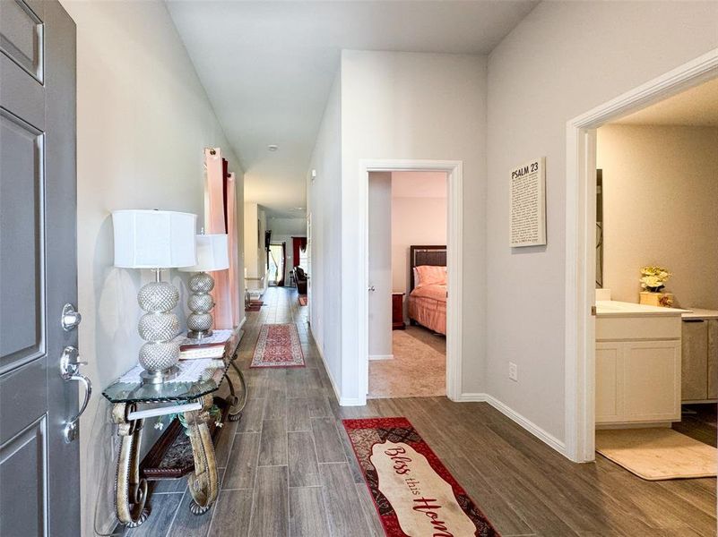 Furnished interior view inside a new home in Woodmere, Denton (Image 9). Furnished interior view inside a new home in Woodmere, Denton (Image 9).