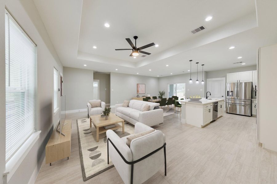 Brand-new kitchen featuring sleek countertops, modern cabinetry, and stainless steel appliances—perfect for cooking and entertaining!