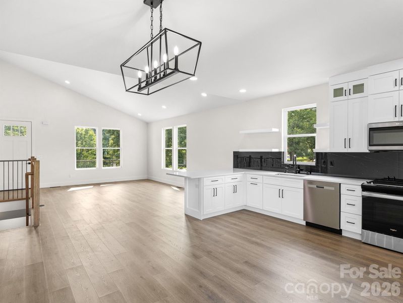 Dining area in open floor plan
