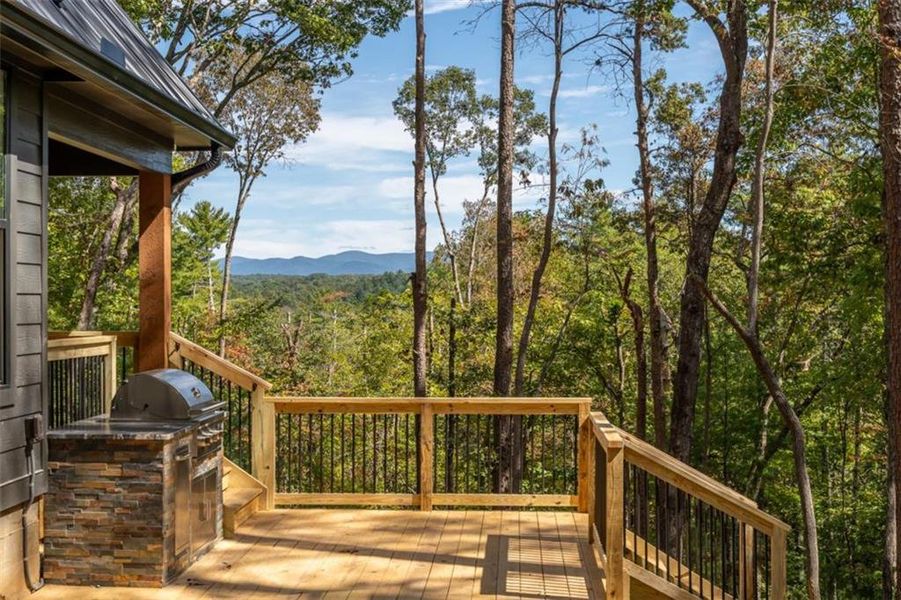 Exterior details and patio area of a home in , Ellijay (Image 38).