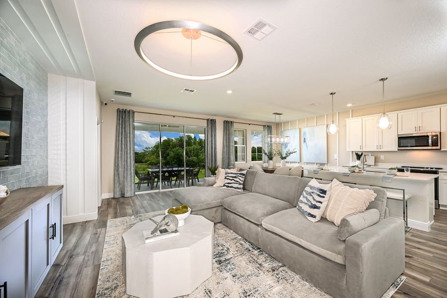 Representative furnished interior of a home built from the Mariposa by Casa Fresca Homes in Mirada, San Antonio (Image 5).