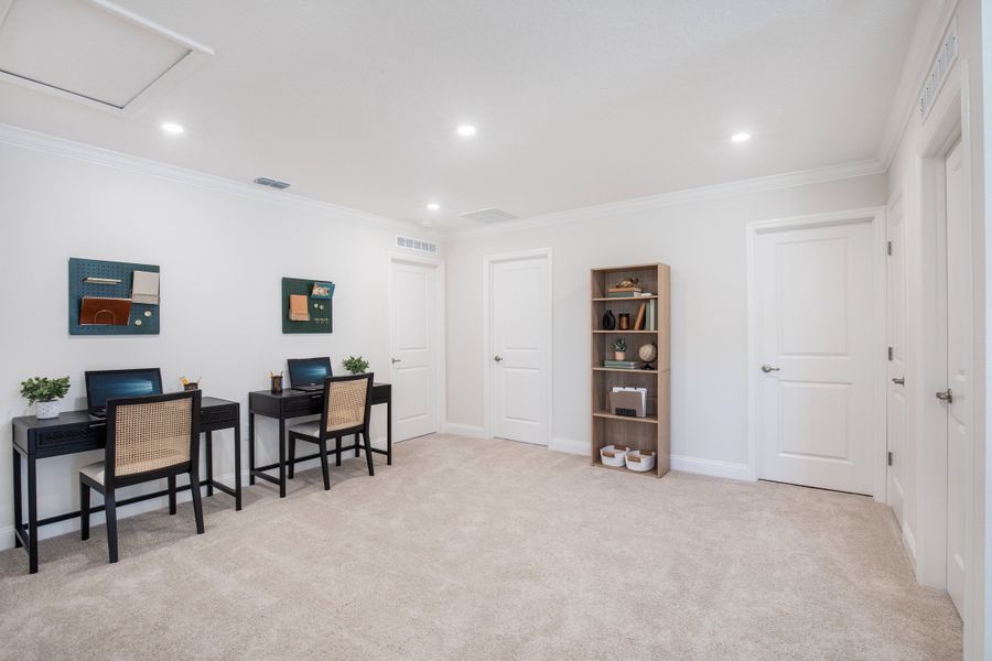 Furnished interior view inside a new home in Enclave At Seminole Palms, Palm Coast (Image 36). Furnished interior view inside a new home in Enclave At Seminole Palms, Palm Coast (Image 36).