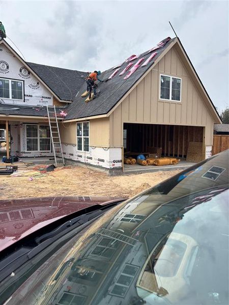 In-progress construction of a new home in , Emory, TX (Image 4).