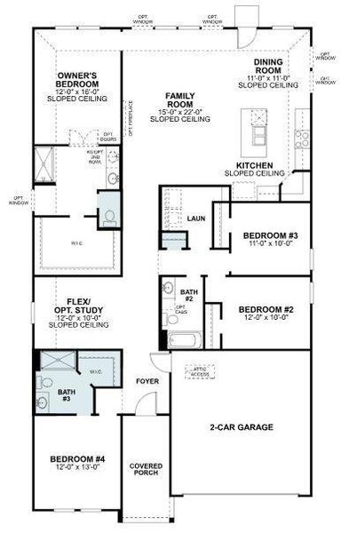 2D floor plan layout of this home in Verandah, Royse City, TX (Image 5).