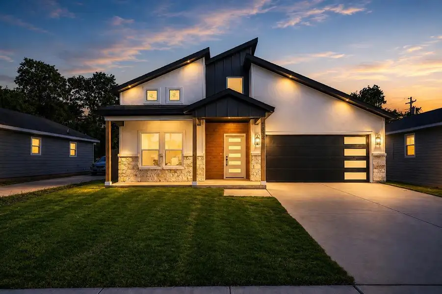 Front exterior of a new home in , Fort Worth, TX, highlighting curb appeal (Image 27).