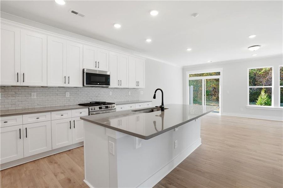 Furnished interior view inside a new home in Villas at Dawsonville, Dawsonville (Image 3). Furnished interior view inside a new home in Villas at Dawsonville, Dawsonville (Image 3).
